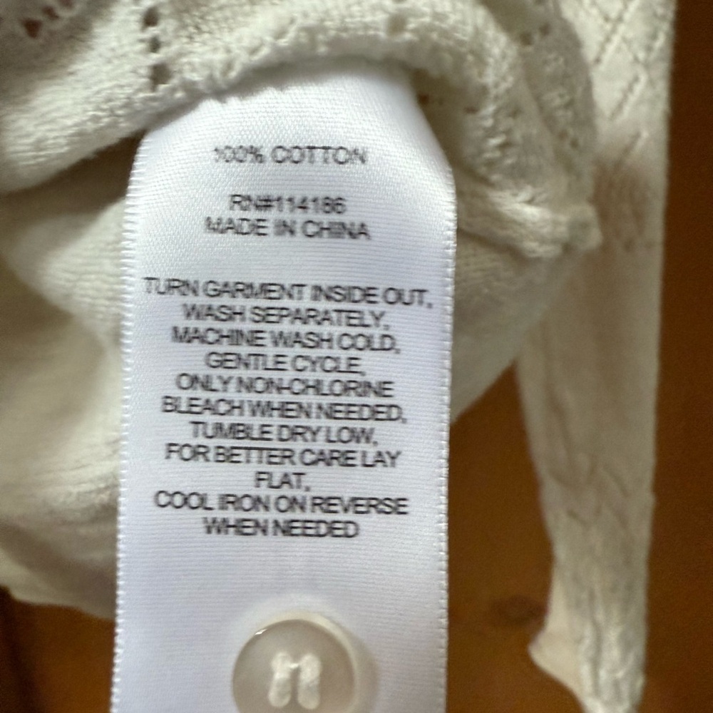 Frye Frye Women's Button Front Lightweight Pointelle Cardigan - Picture 9 of 10